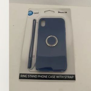 💜Onn iPhone XR Ring Stand PhoneCase W/Strap